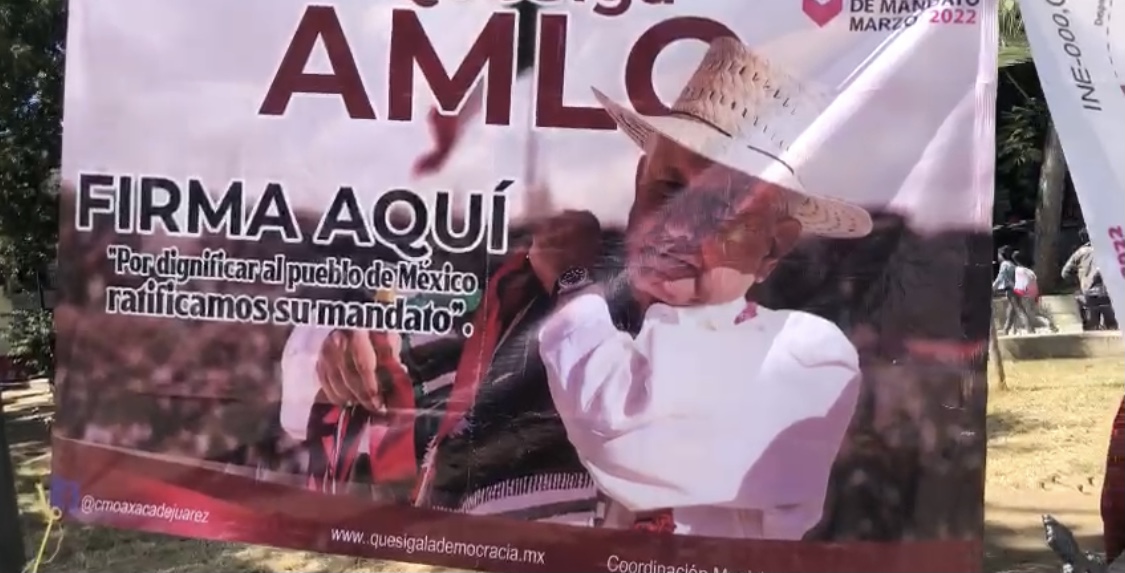 Con escasa asistencia de votantes, los modulos de la revocación de mandato del Presidente AMLO en Oaxaca