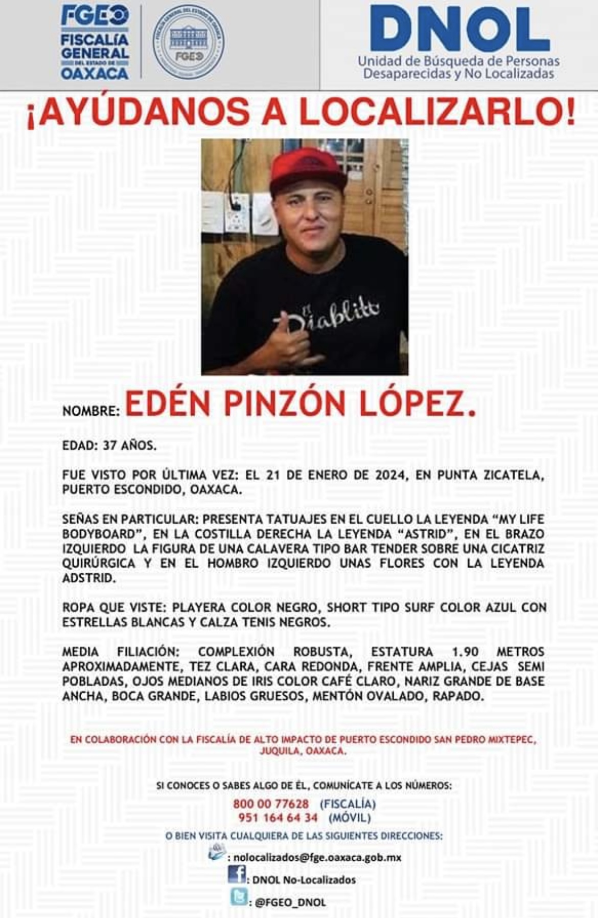 Encuentran a joven que desapareció en Puerto Escondido en Oaxaca, fue asesinado. Encuentran a joven que desapareció en Puerto Escondido en Oaxaca, fue asesinado.