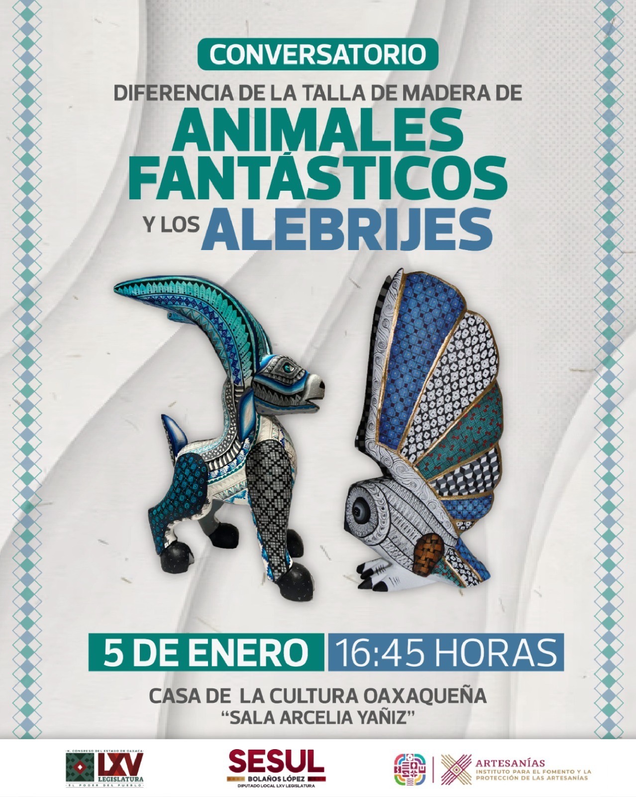 Invitan a conversatorio sobre diferencia de piezas en talla de madera y alebrijes