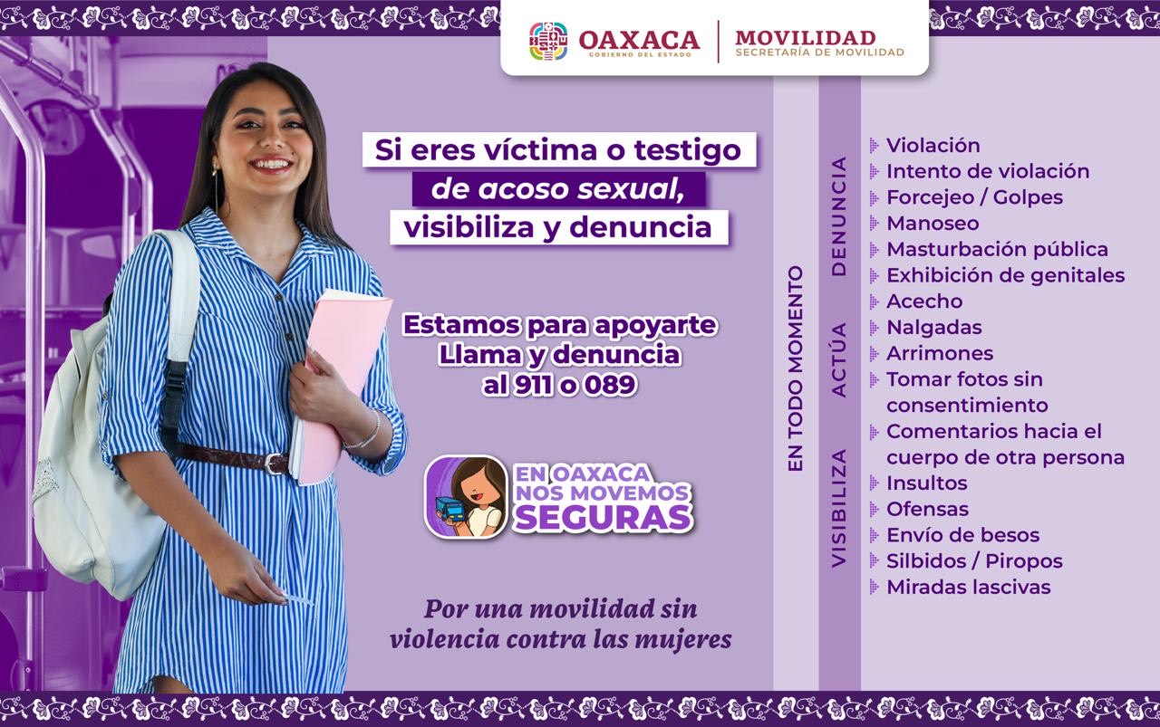 En Oaxaca las mujeres tendrán una movilidad segura En Oaxaca las mujeres tendrán una movilidad segura