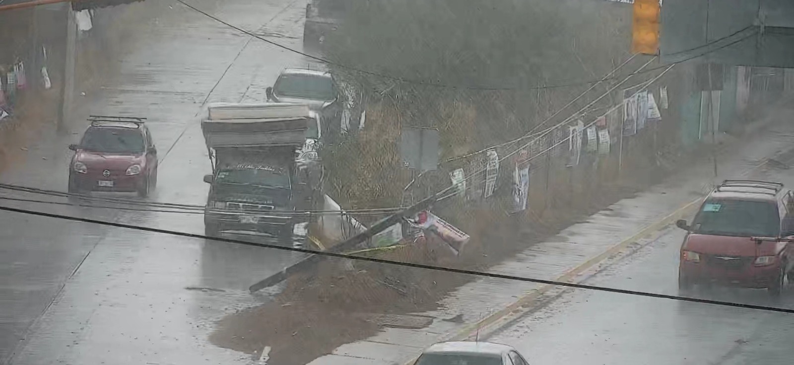 Lluvia en la capital oaxaqueña deja árboles caídos  y cortes de energía eléctrica