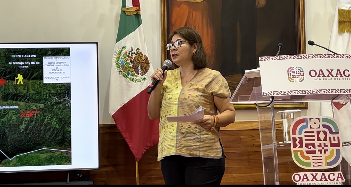 Reportan en Oaxaca 7 incendios forestales activos, uno de ellos provocado por tormentas eléctricas