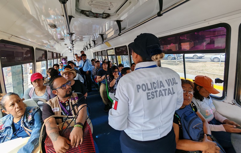 Fortalece Policía Vial Estatal campaña de concientización en la capital