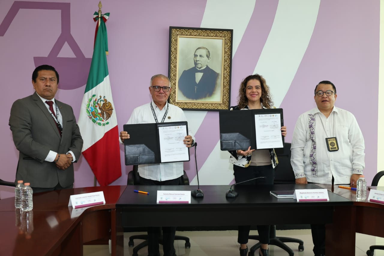 Unen esfuerzos Poder Judicial de Oaxaca y  CIDHPDA para fortalecer la cultura de la paz