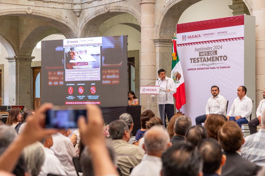 Familias oaxaqueñas tendrán certeza jurídica y patrimonial con programa Septiembre mes del Testamento