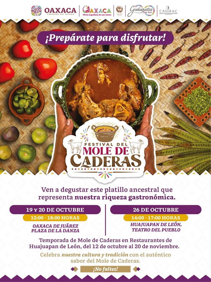 Todo listo para el Festival del Mole de Caderas en Oaxaca de Juárez y Huajuapan de León Todo listo para el Festival del Mole de Caderas en Oaxaca de Juárez y Huajuapan de León