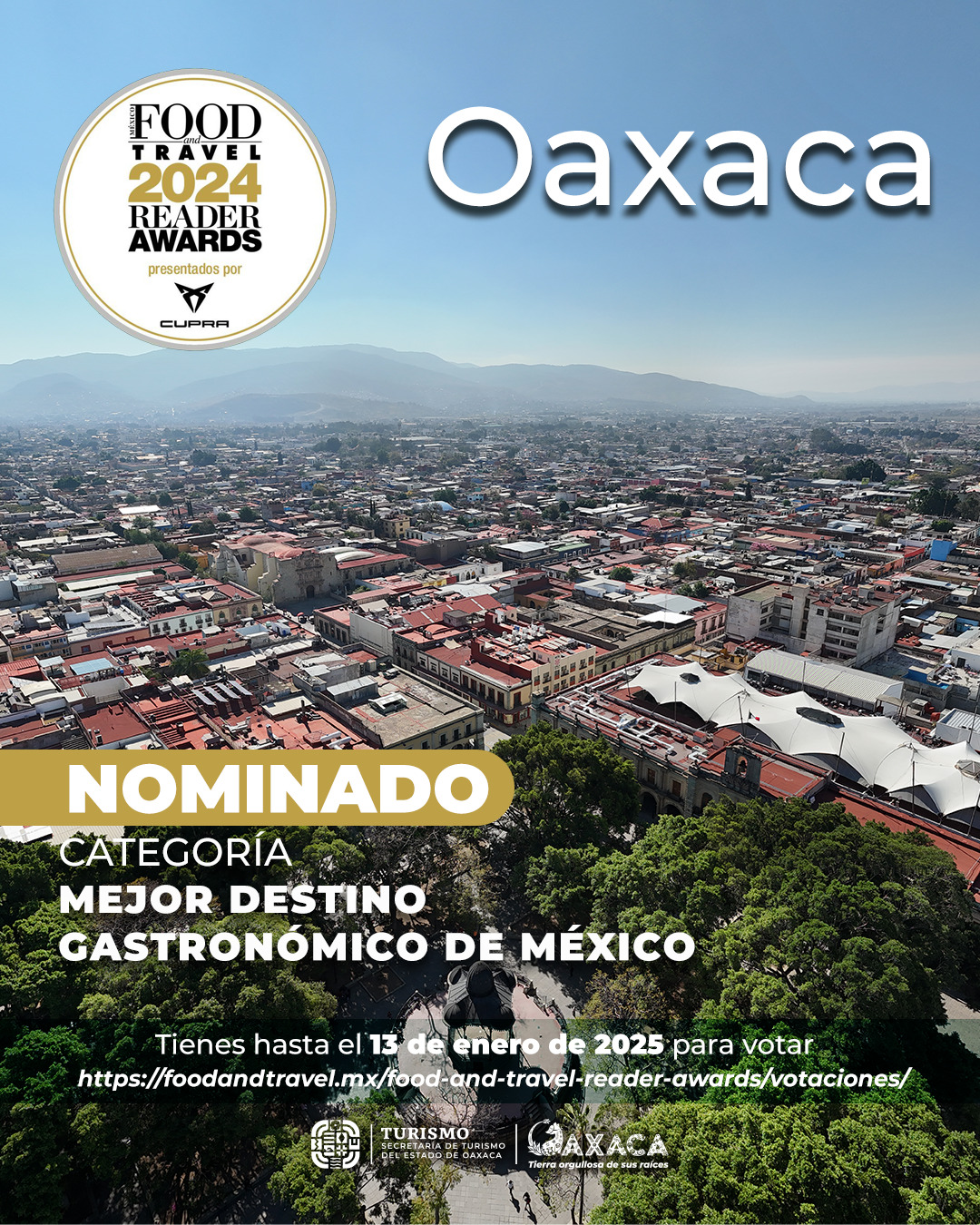 Destaca Oaxaca en las nominaciones de los Food and Travel Reader Awards 2024