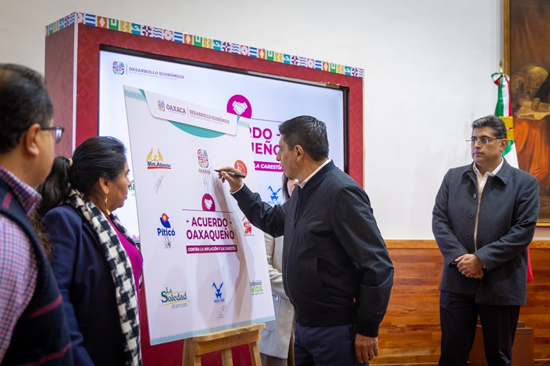 Refrenda Gobierno de Oaxaca compromiso para la reducción del precio de la canasta básica