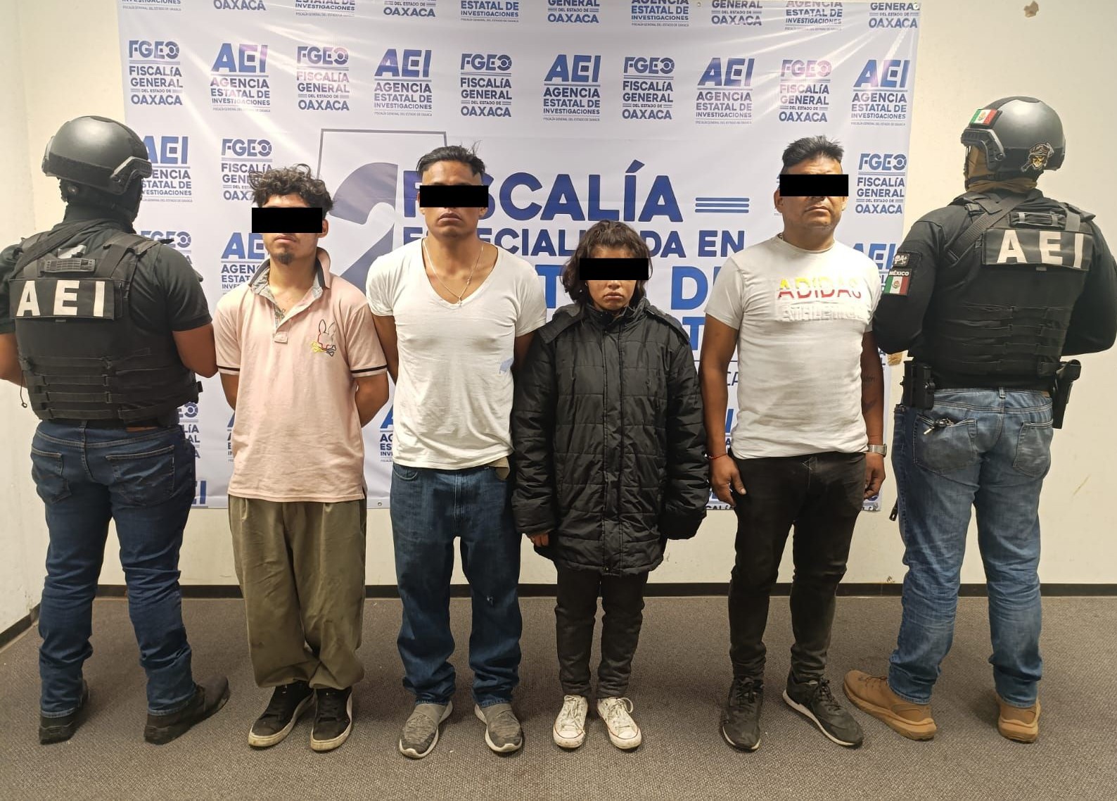 FGEO obtiene vinculación a proceso contra cuatro personas detenidas por narcomenudeo derivado de cateo en Santa Cruz Xoxocotlán