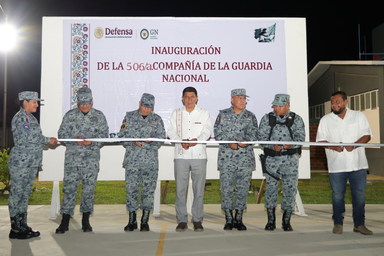 Inaugura Salomón Jara Cuartel de la Guardia Nacional en Juchitán de Zaragoza Inaugura Salomón Jara Cuartel de la Guardia Nacional en Juchitán de Zaragoza