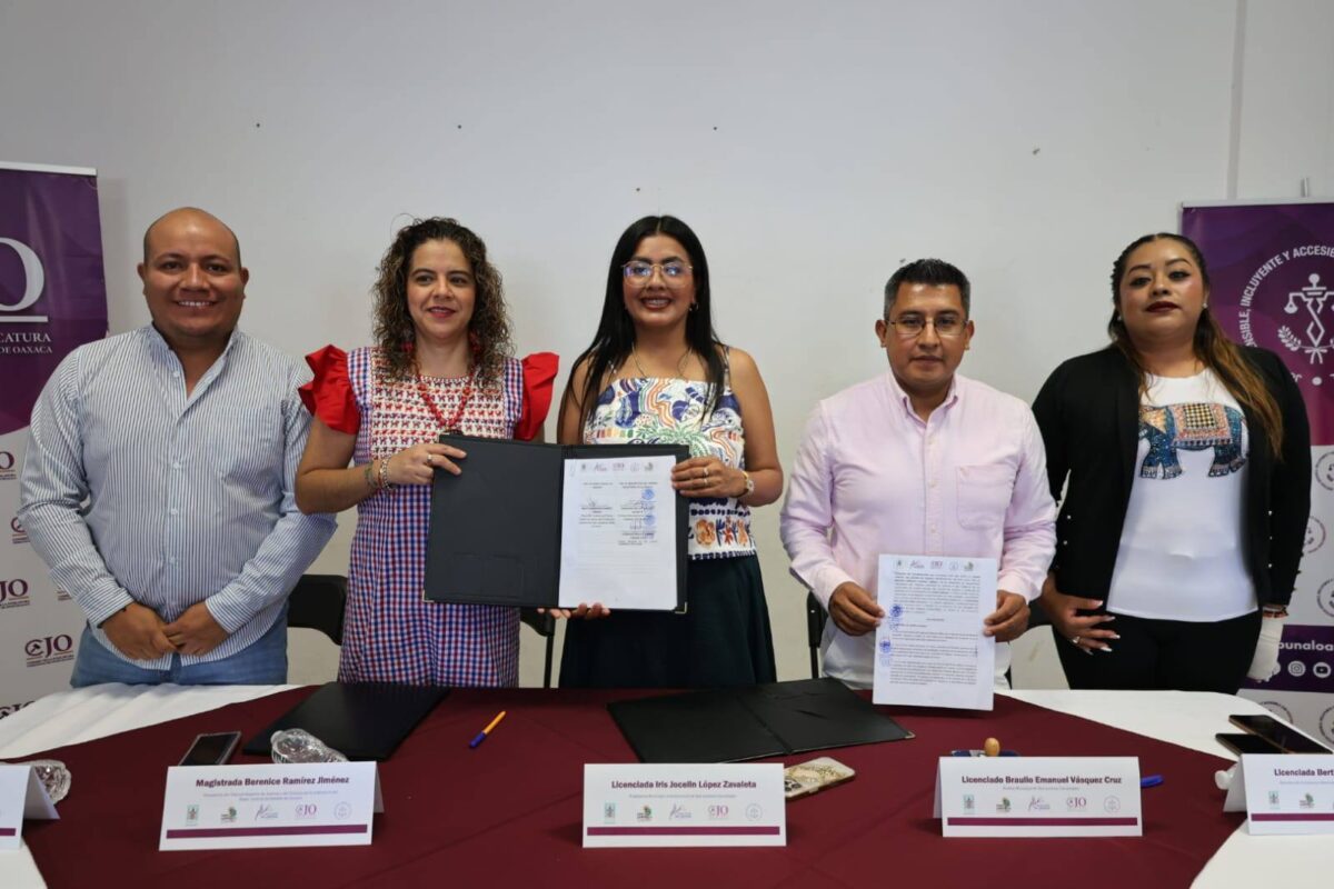 Suman esfuerzos Poder Judicial del Estado y Ayuntamiento de San Lorenzo Cacaotepec a favor de los derechos y la justicia social