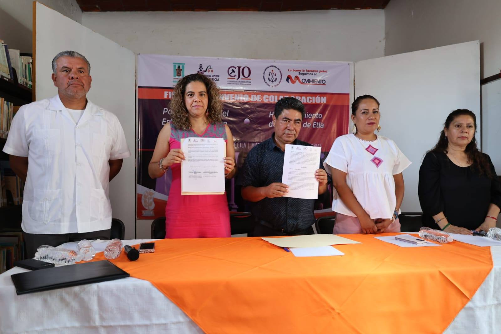 Firma Poder Judicial del Estado Convenio de Colaboración con el Ayuntamiento de la Villa de Etla Firma Poder Judicial del Estado Convenio de Colaboración con el Ayuntamiento de la Villa de Etla