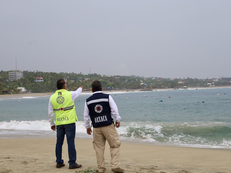 Fortalece Gobierno de Oaxaca en territorio las acciones preventivas en la Costa por el huracán “Erick” Fortalece Gobierno de Oaxaca en territorio las acciones preventivas en la Costa por el huracán “Erick”