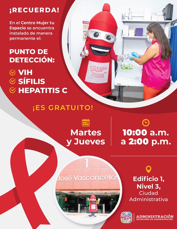 Secretaría de Administración promueve la detección oportuna de VIH, Sífilis y Hepatitis C Secretaría de Administración promueve la detección oportuna de VIH, Sífilis y Hepatitis C