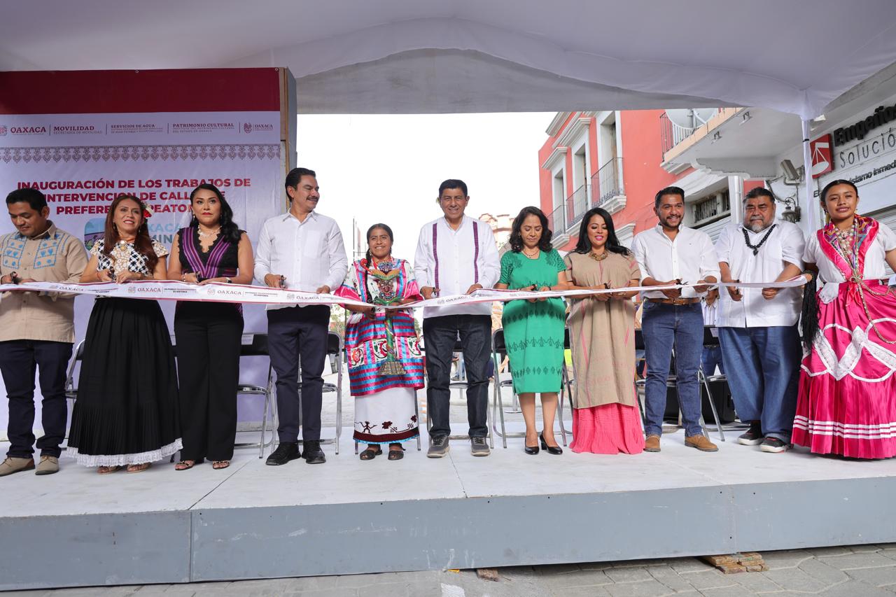 Transforma Gobierno de Oaxaca calles del Centro Histórico para una movilidad peatonal incluyente