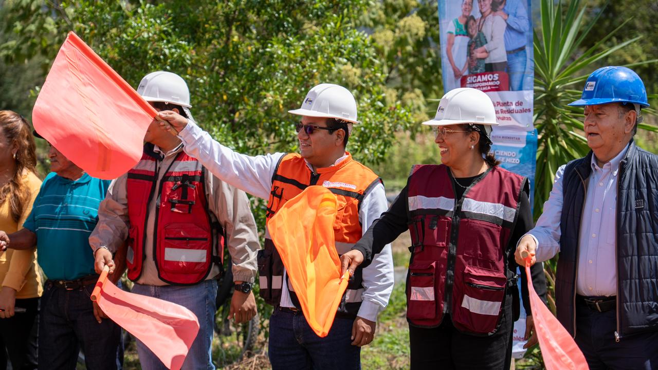 Inician Gobierno de Oaxaca y Federación construcción de planta de tratamiento de aguas residuales en San Pablo Huitzo