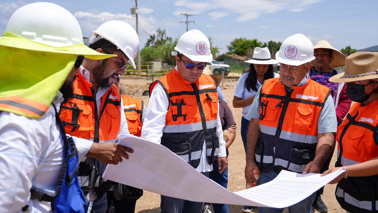 Supervisa Ceabien avance en construcción de planta de tratamiento de agua en San Francisco Telixtlahuaca