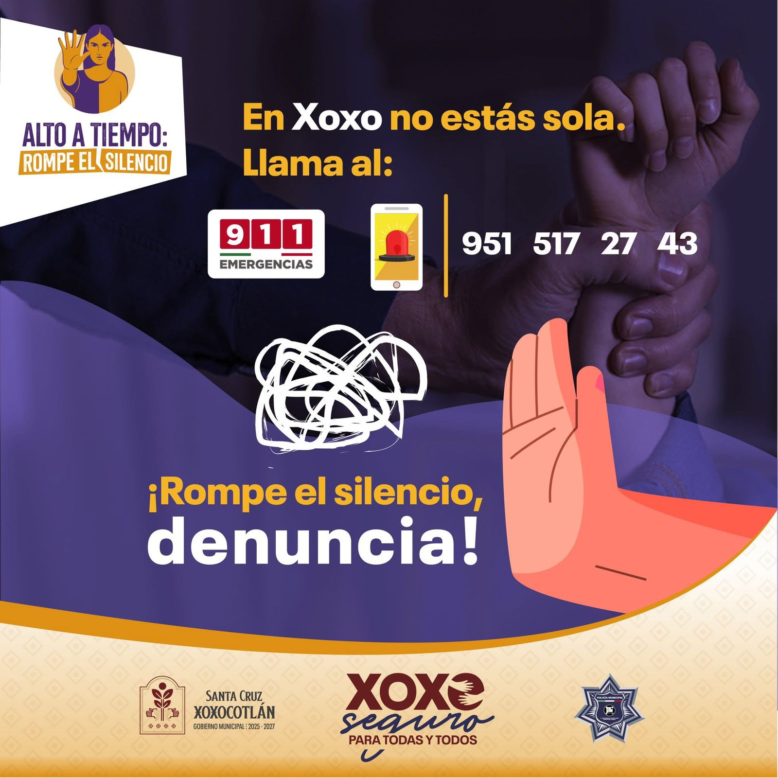 Xoxocotlán impulsa cultura de la denuncia contra la violencia y extorsión telefónica Xoxocotlán impulsa cultura de la denuncia contra la violencia y extorsión telefónica