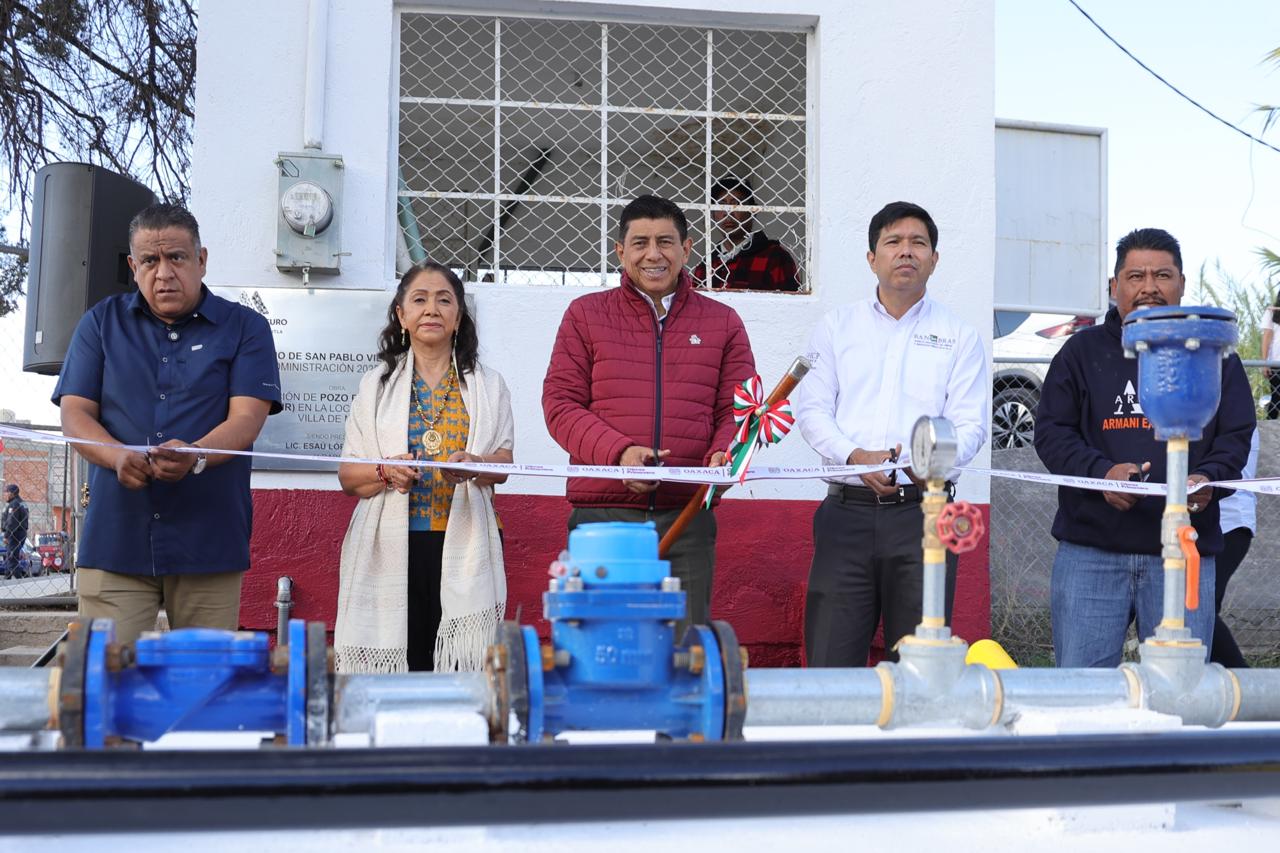 Entrega Salomón Jara obras de infraestructura social a San Pablo Villa de Mitla