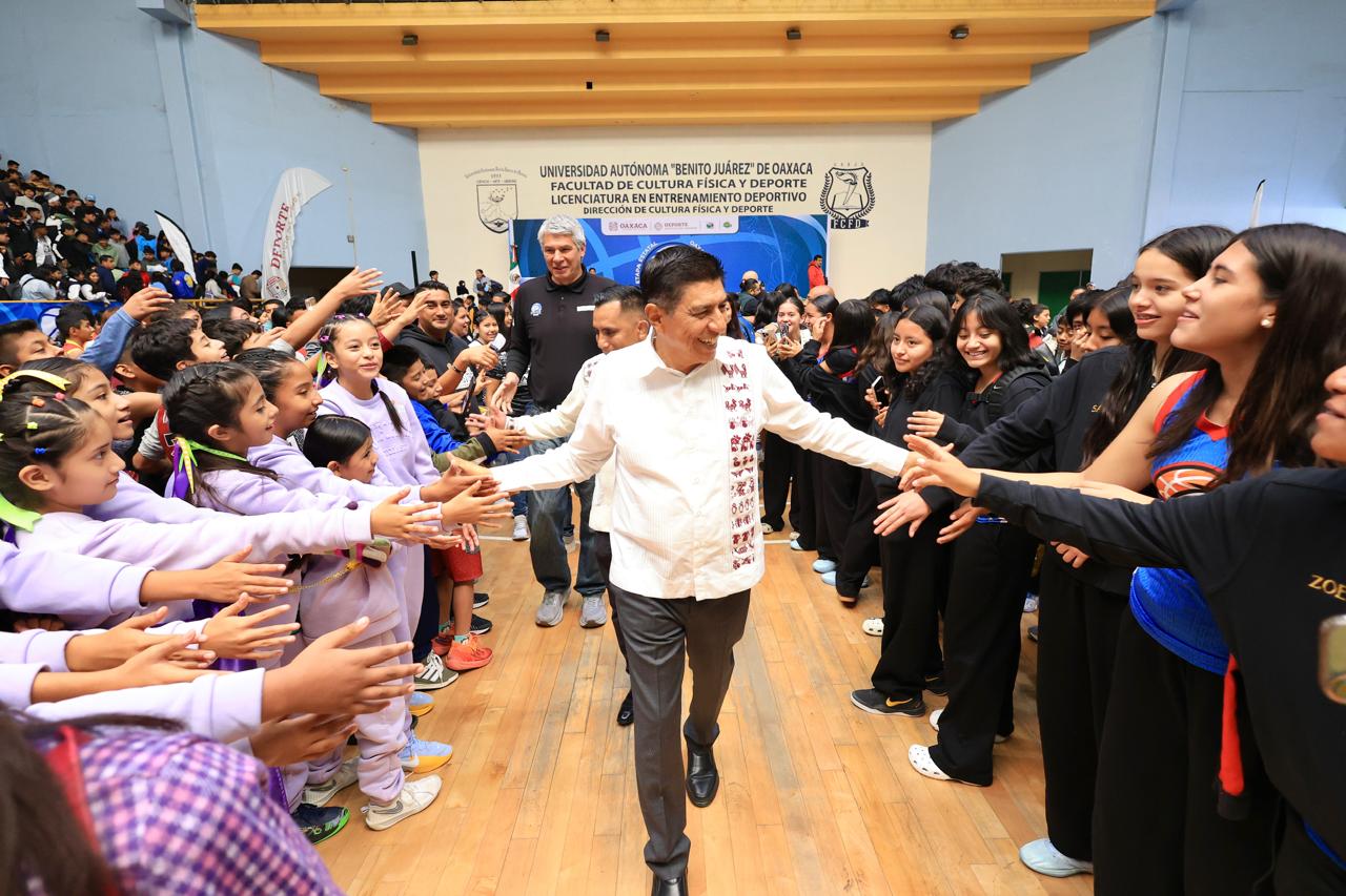 Inaugura Salomón Jara Etapa Estatal de la Liga Telmex- Telcel de básquetbol 2025