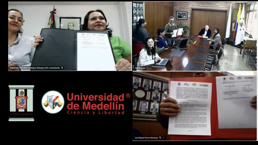 Fortalecen el Poder Judicial de Oaxaca y la Universidad de  Medellín lazos académicos y de cooperación internacional