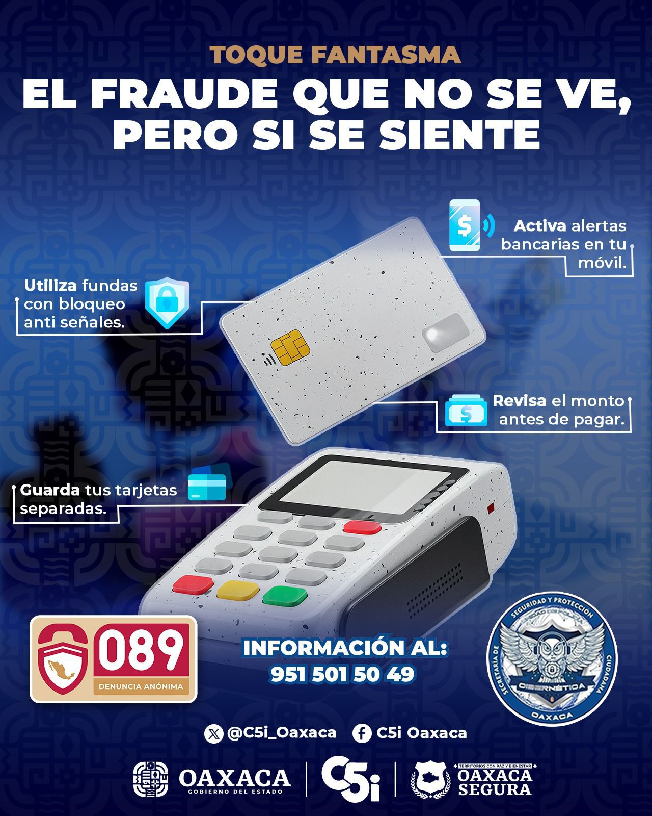 Emite C5i Oaxaca medidas preventivas para fortalecer la seguridad digital de la ciudadanía