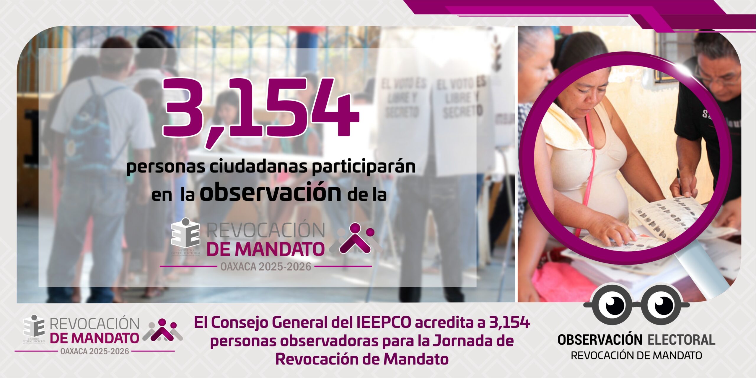 Concluye en Oaxaca Jornada de Revocación de Mandato  en paz: MOSE