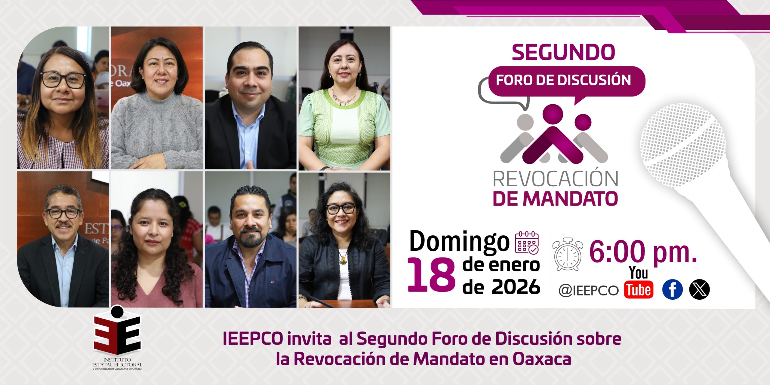 IEEPCO invita  al Segundo Foro de Di