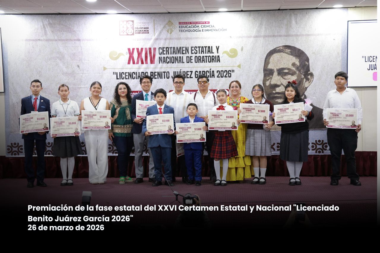 Concluye Poder Legislativo fase estatal del Certamen de Oratoria “Licenciado Benito Juárez García 2026” Concluye Poder Legislativo fase estatal del Certamen de Oratoria “Licenciado Benito Juárez García 2026”