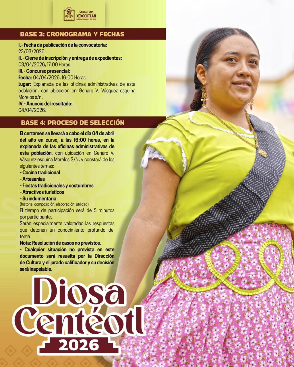 Lanza Xoxocotlán convocatoria para elegir representante de la “Diosa Centéotl 2026” Lanza Xoxocotlán convocatoria para elegir representante de la “Diosa Centéotl 2026”