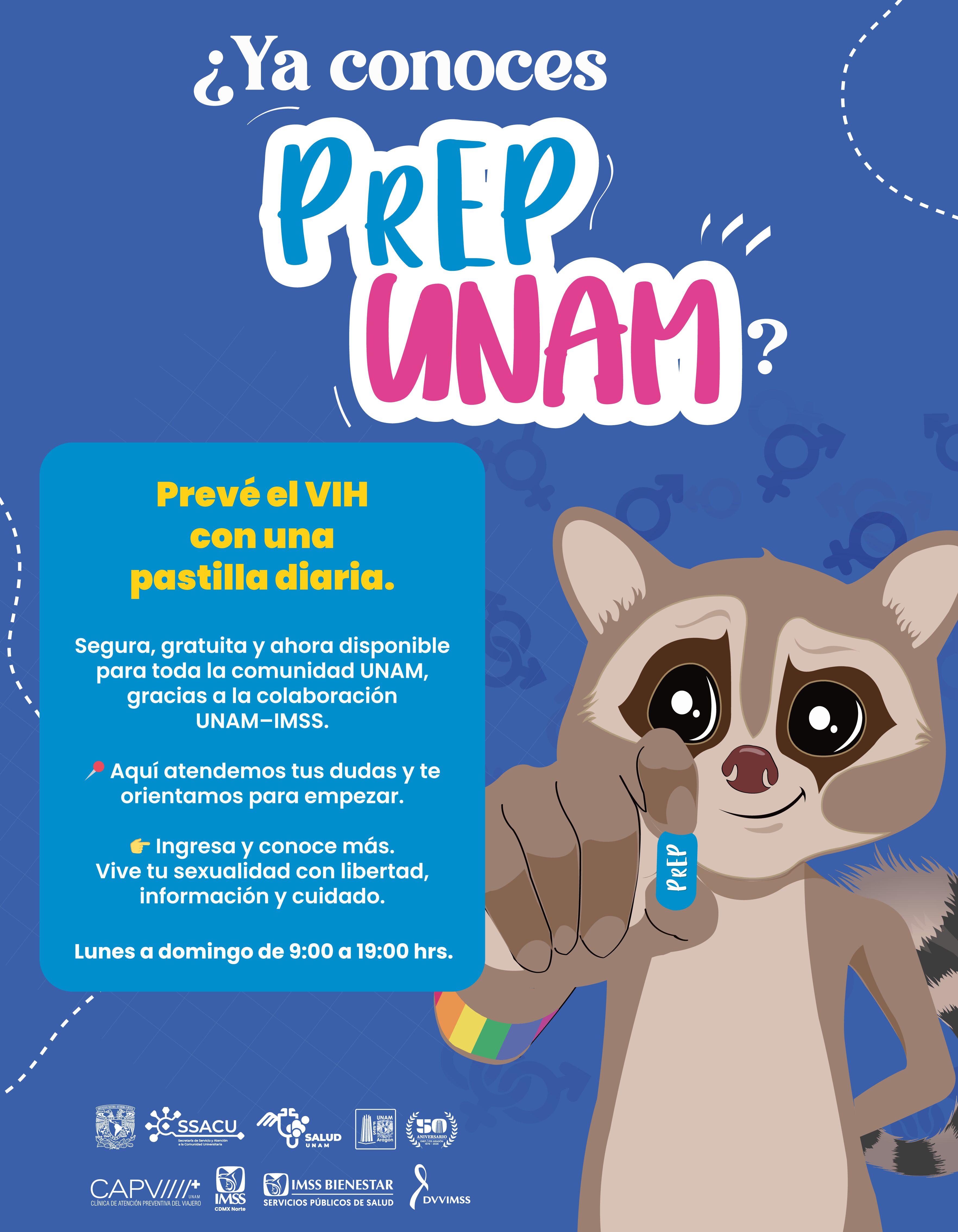 Es un esfuerzo pionero en América Latina que fortalece acceso a la prevención,Llega “PrEP UNAM” a la Facultad de Estudios Superiores (FES) Aragón