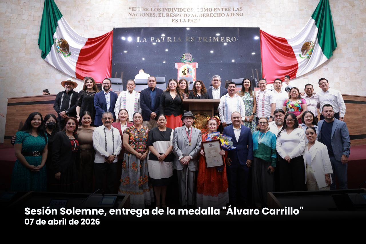 Congreso de Oaxaca entrega la Medalla “Álvaro Carrillo” al músico Delfino Ordaz Toledo