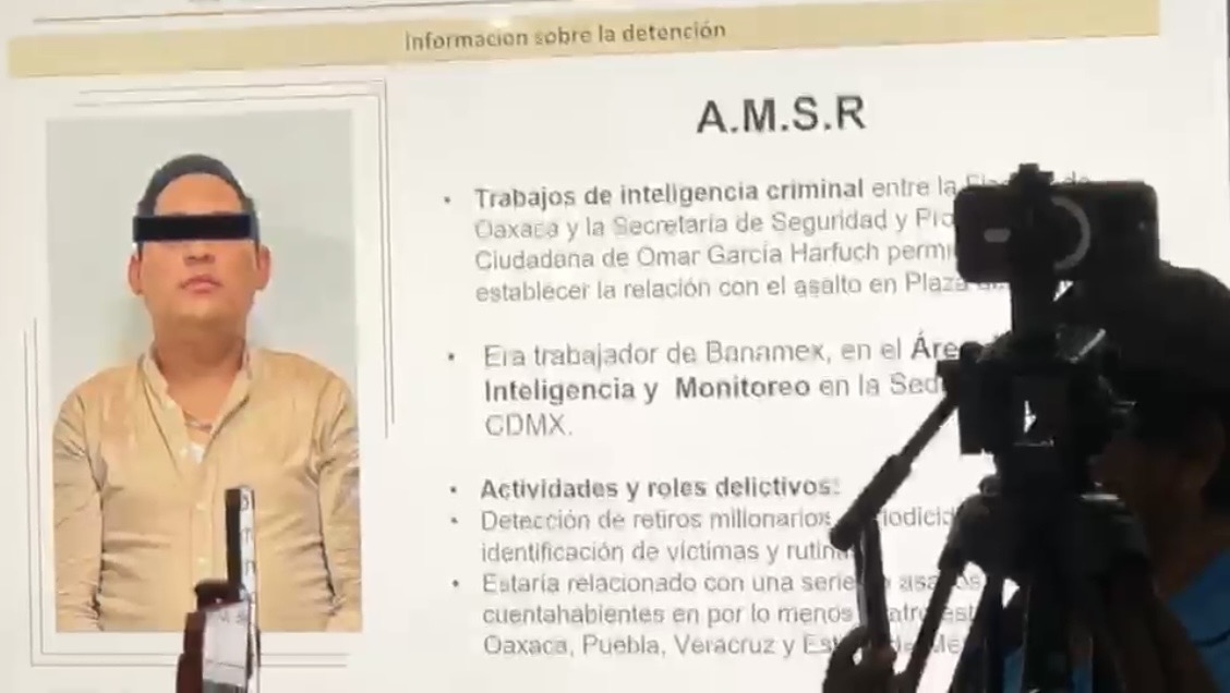 FISCALÍA DE OAXACA DESARTICULAN A CÉLULA CRIMINAL IMPLICADA EN OLA DE ASALTOS BANCARIOS QUE ERA LIDERADA POR UN FUNCIONARIO DEL SISTEMA DE INTELIGENCIA  Y MONITOREO DE BANAMEX