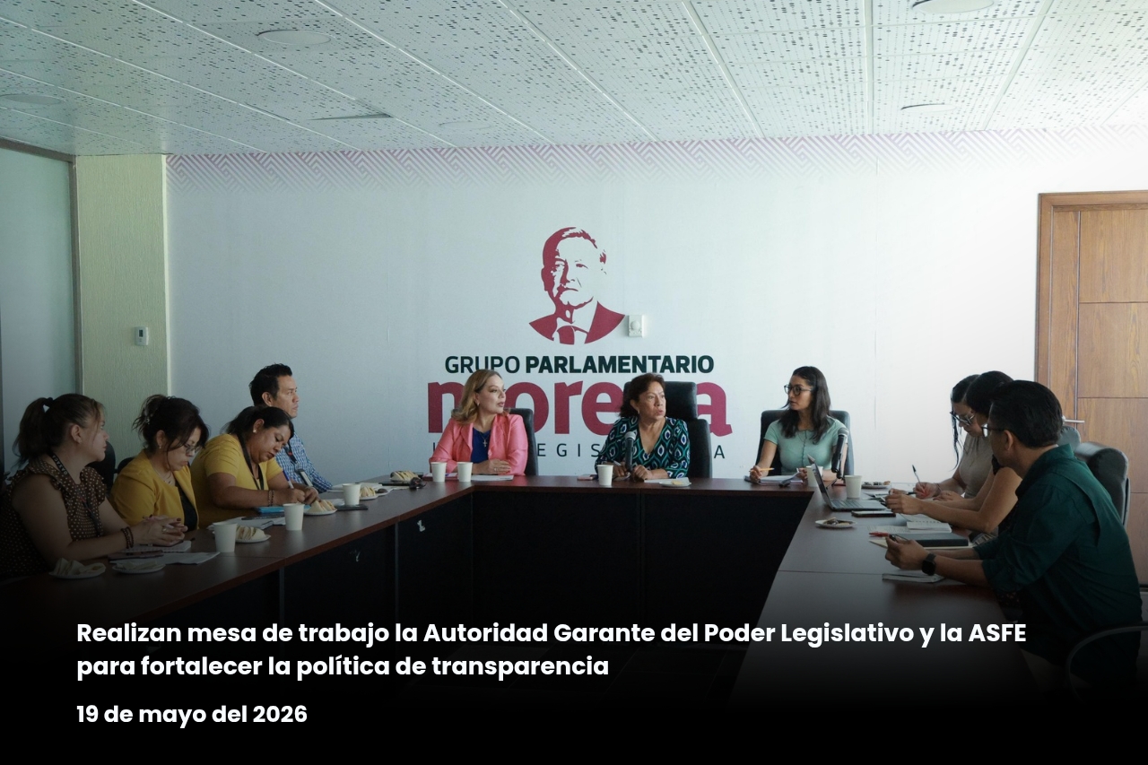 La Autoridad Garante del Poder Legislativo y la ASFE realizan mesa de trabajo para fortalecer la política de transparencia