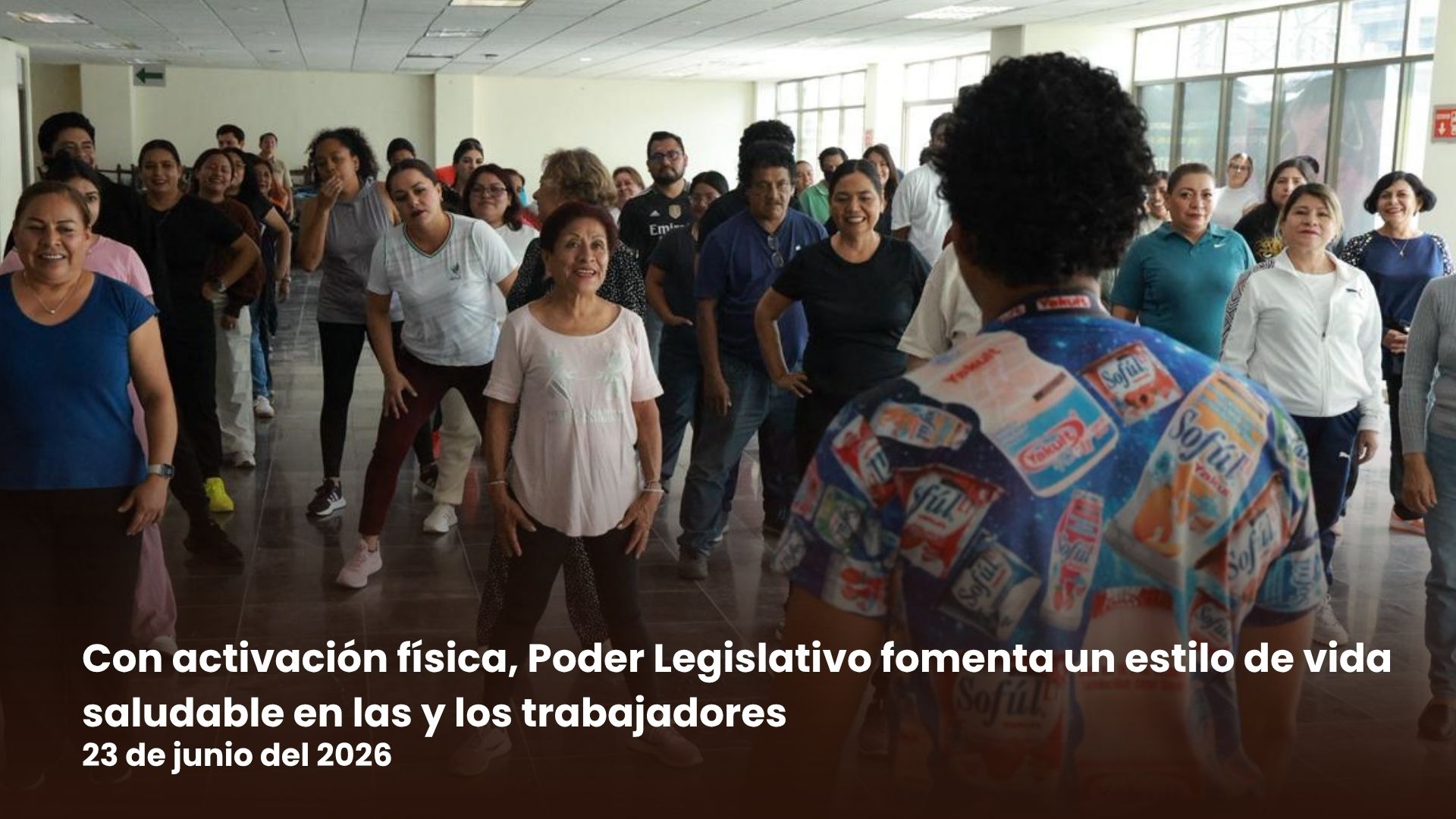 Con activación física, Poder Legislativo fomenta un estilo de vida saludable en las y los trabajadores