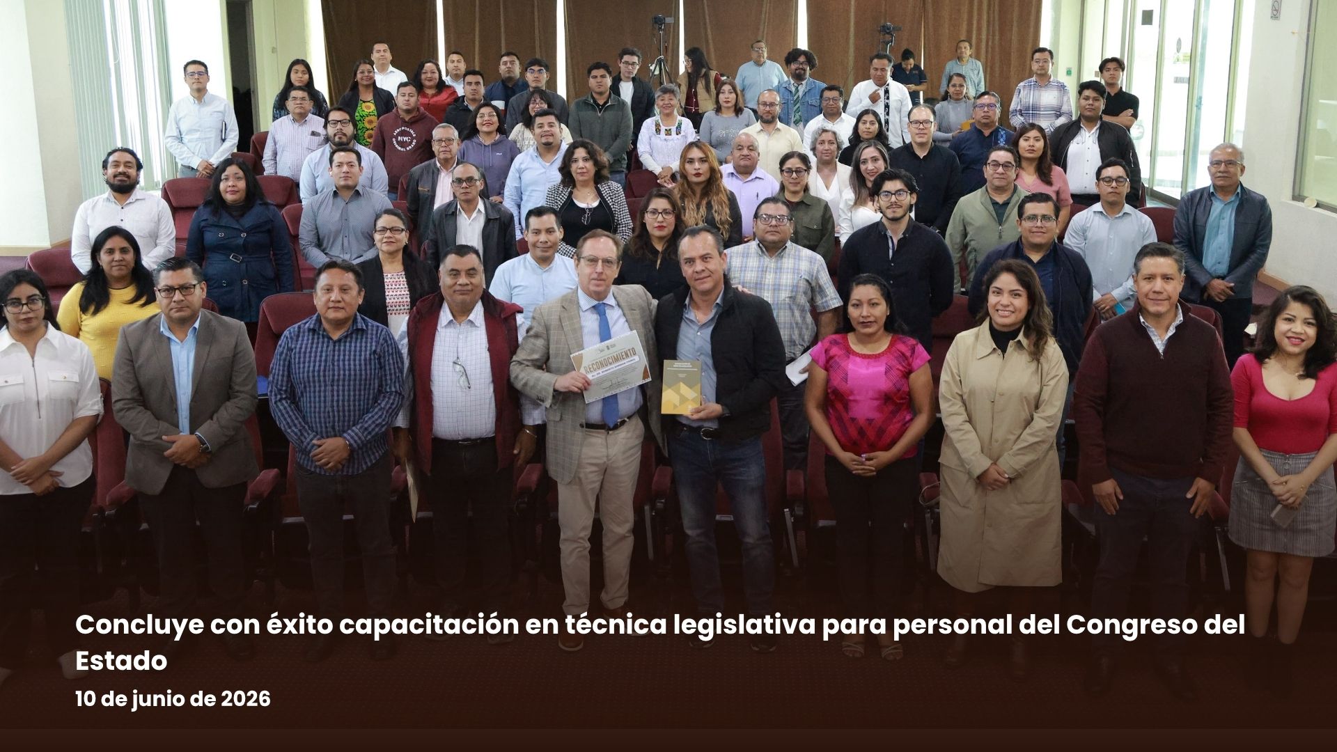 Concluye con éxito capacitación en técnica legislativa para personal del Congreso del Estado Concluye con éxito capacitación en técnica legislativa para personal del Congreso del Estado