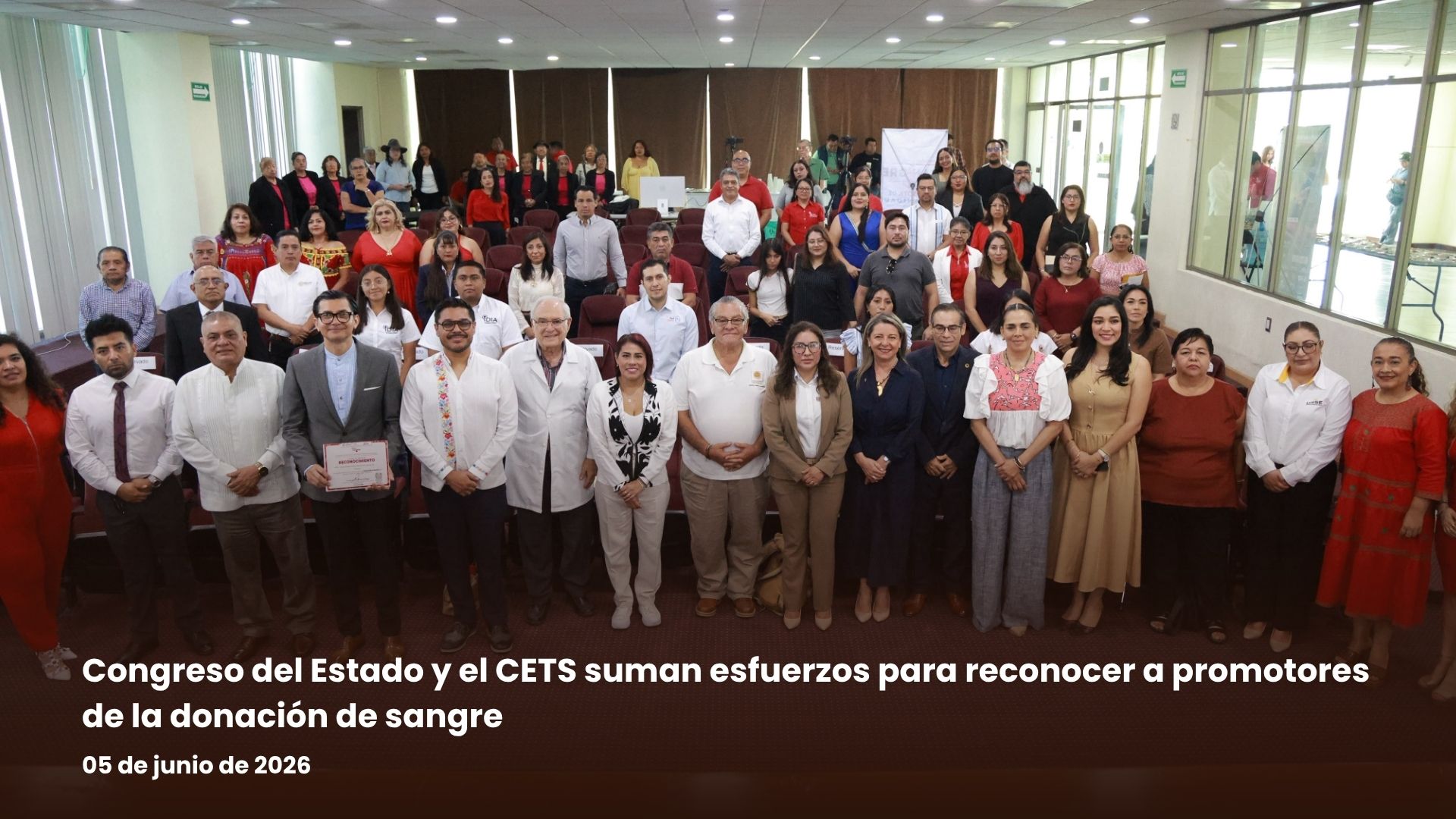 Congreso del Estado y el CETS suman esfuerzos para reconocer a promotores de la donación de sangre Congreso del Estado y el CETS suman esfuerzos para reconocer a promotores de la donación de sangre