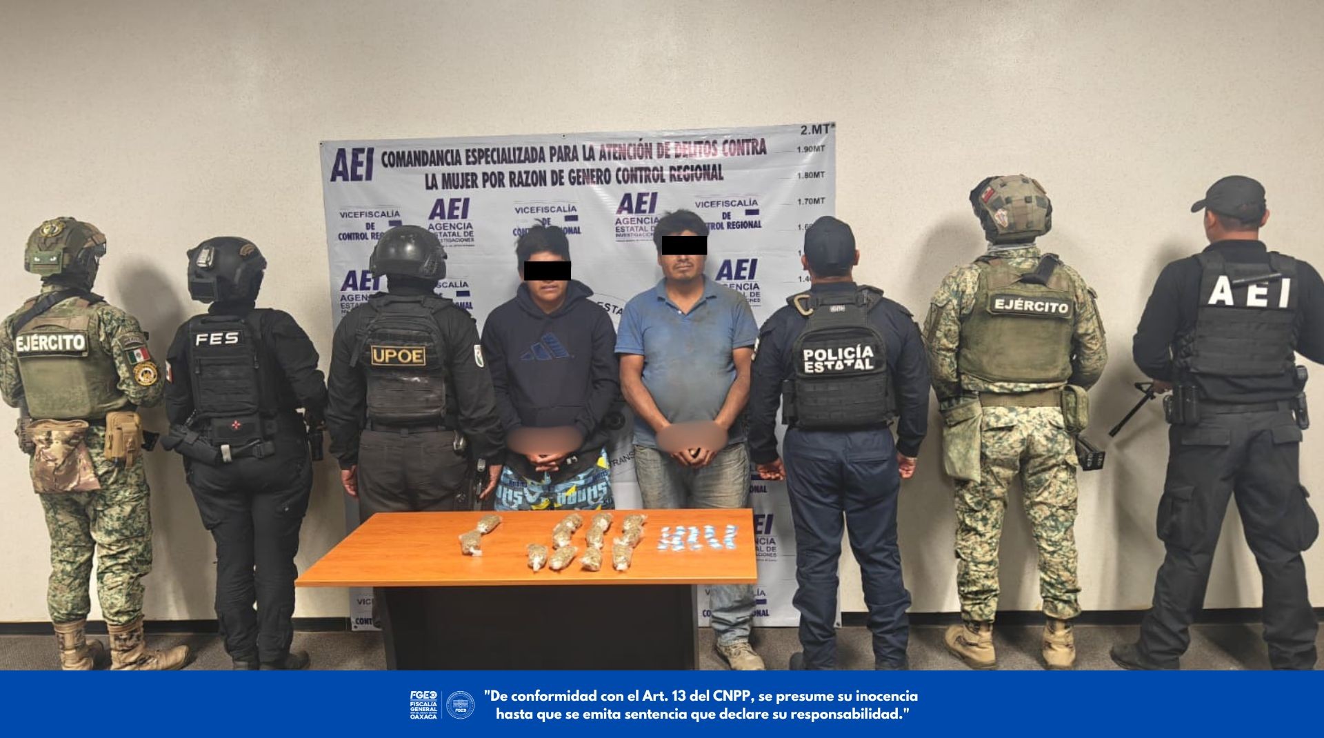 Ejercen acciones contra el combate al narcomenudeo: logra vinculaciones, cateos y aseguramientos en Costa y Valles Centrales
