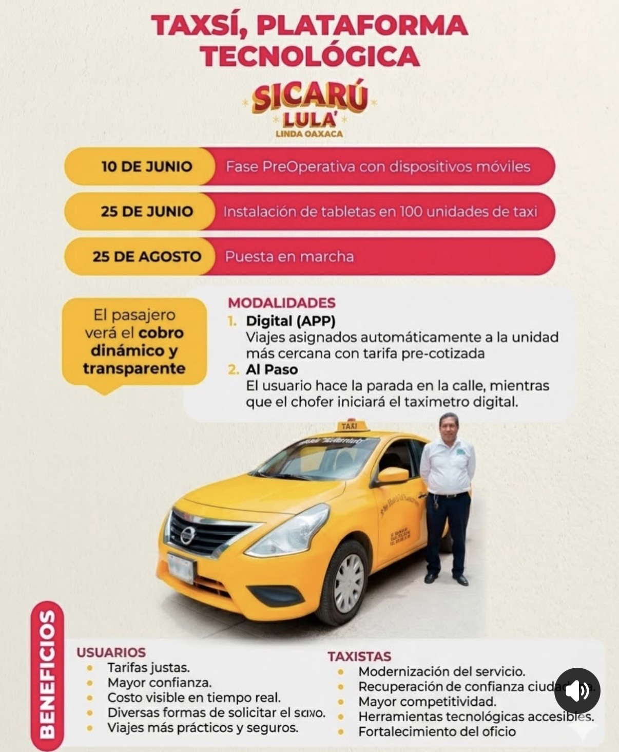 NO HABRÁ UBER, NI  DIDI,  PERO POR VEZ PRIMERA OAXACA TENDRÁ UNA  APLICACIÓN DIGITAL  PARA TAXIS