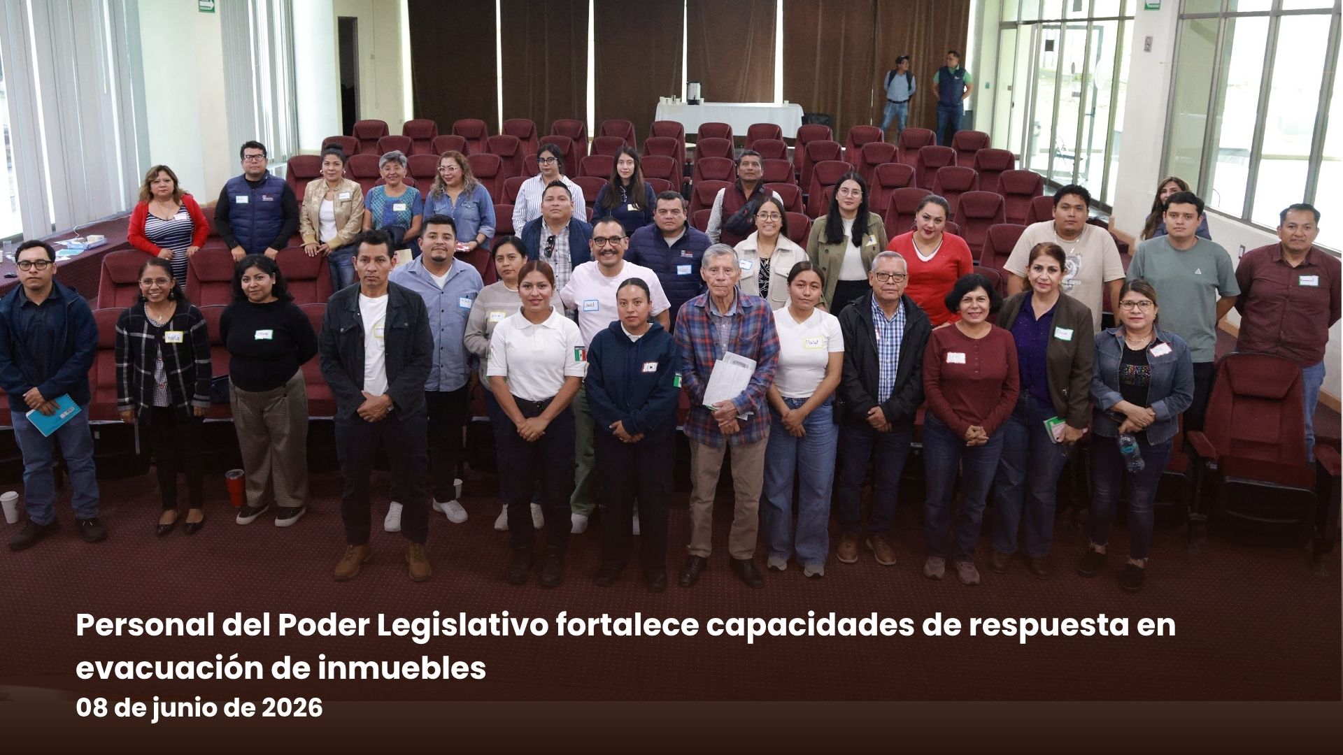 Personal del Poder Legislativo fortalece capacidades de respuesta en evacuación de inmuebles Personal del Poder Legislativo fortalece capacidades de respuesta en evacuación de inmuebles