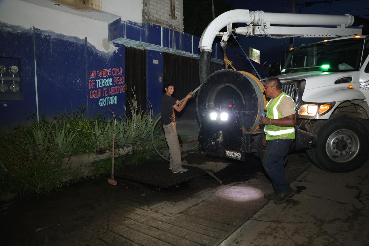 Reconocen familias de la Reforma Agraria intervención del gobierno municipal para desazolvar zonas en riesgo por lluvias