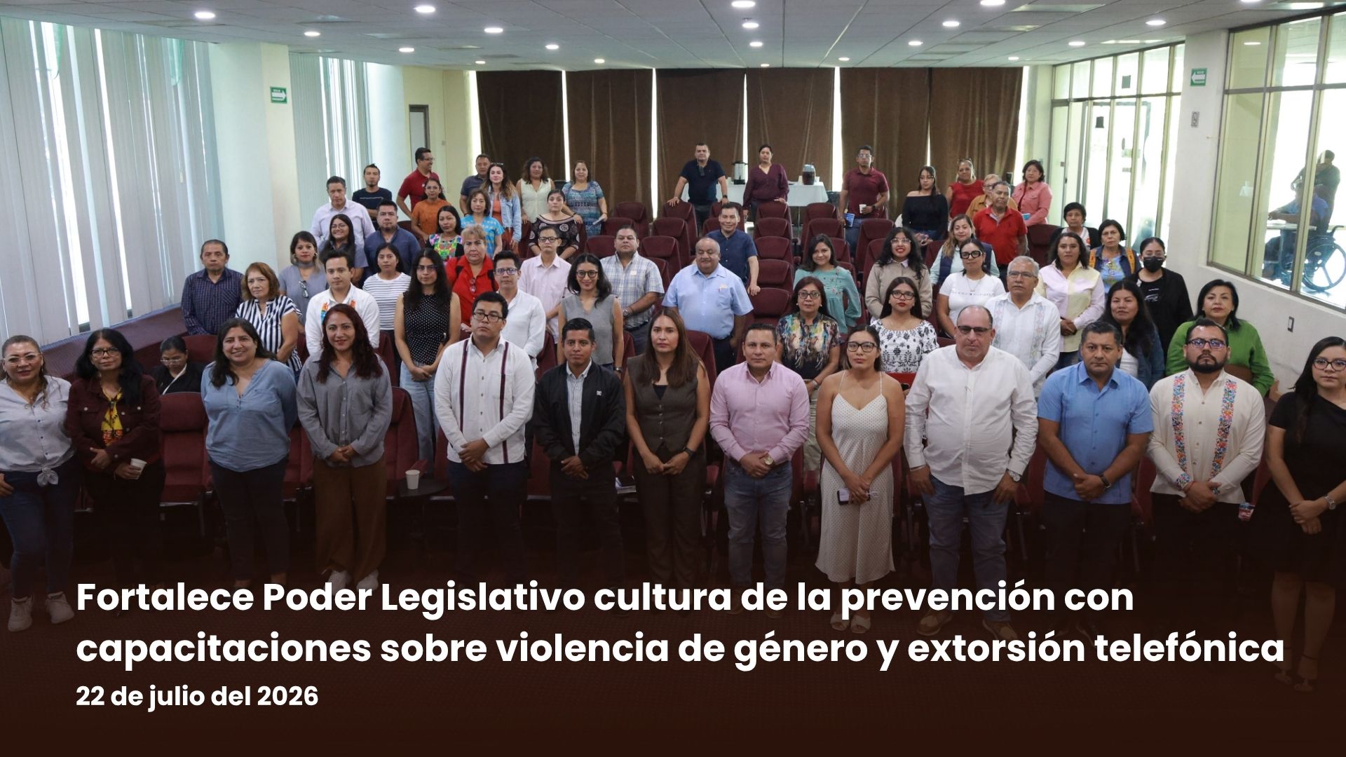 Fortalece Poder Legislativo cultura de la prevención con capacitaciones sobre violencia de género y extorsión telefónica