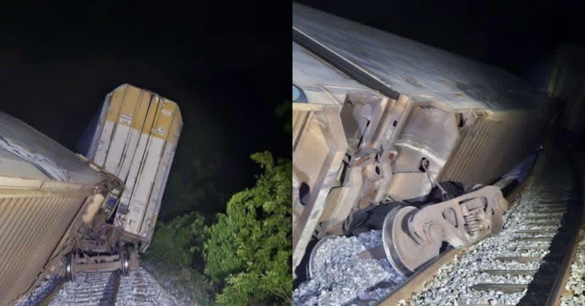 Se descarrila otra vez el tren interoceánico en el Istmo de Tehuantepec Oaxaca