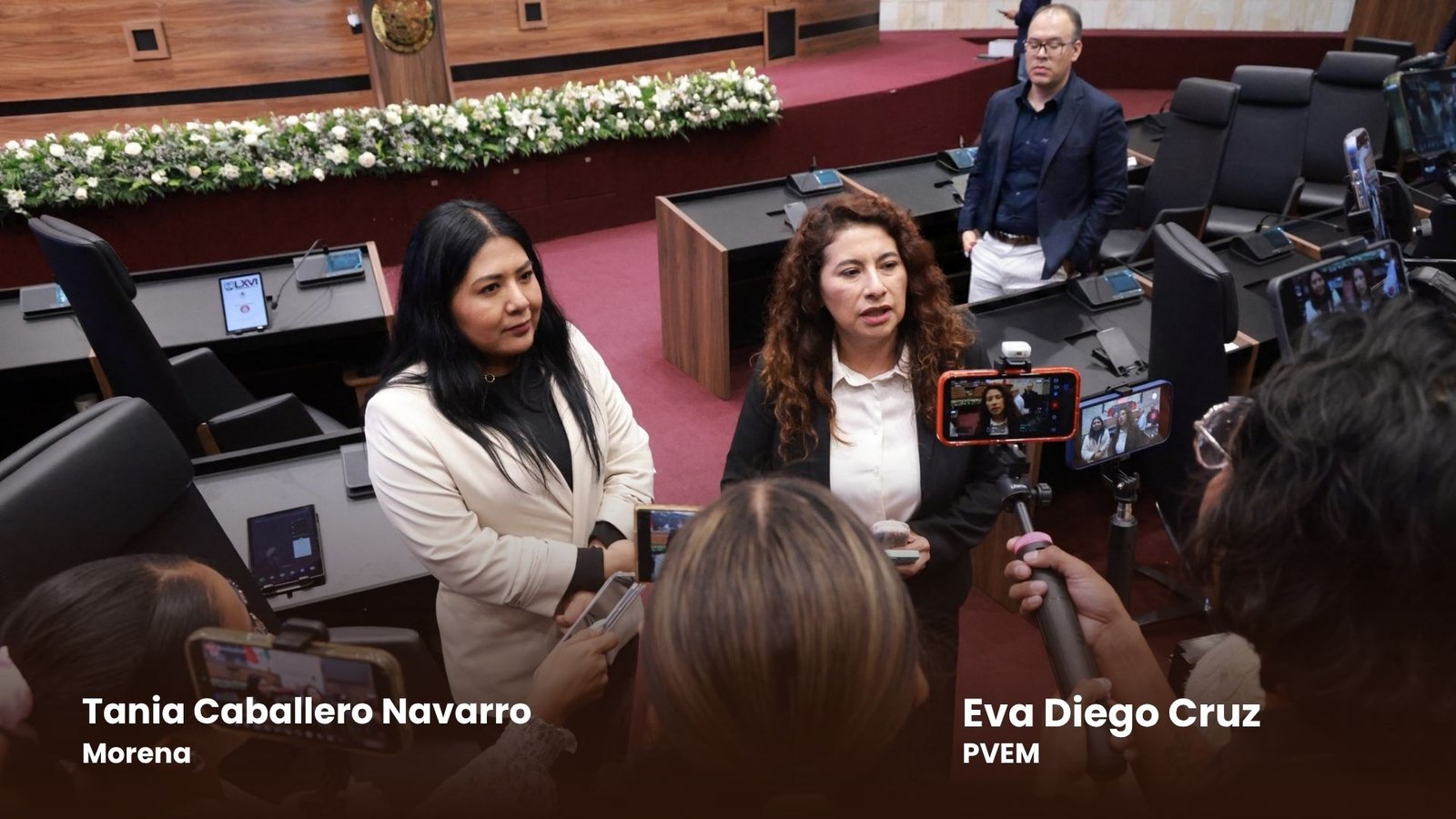 En el Poder Legislativo no hay censura ni favoritismos, se aplica el reglamento por igual a las 42 diputaciones: Eva Diego Cruz y Tania Caballero Navarro En el Poder Legislativo no hay censura ni favoritismos, se aplica el reglamento por igual a las 42 diputaciones: Eva Diego Cruz y Tania Caballero Navarro
