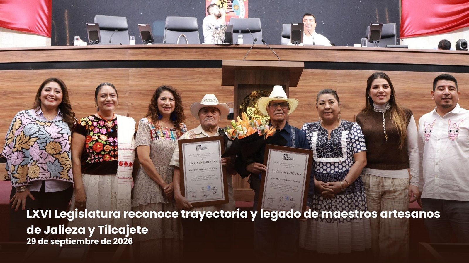 LXVI Legislatura reconoce trayectoria y legado de maestros artesanos de Jalieza y Tilcajete LXVI Legislatura reconoce trayectoria y legado de maestros artesanos de Jalieza y Tilcajete